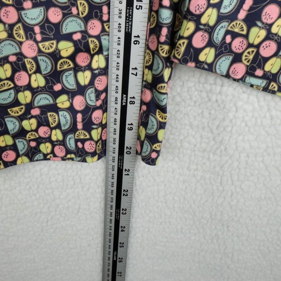 Vintage Talbots Capris Womens 14 Blue Capris Mellon Fruit Print Stretchy 90s - Picture 8 of 10